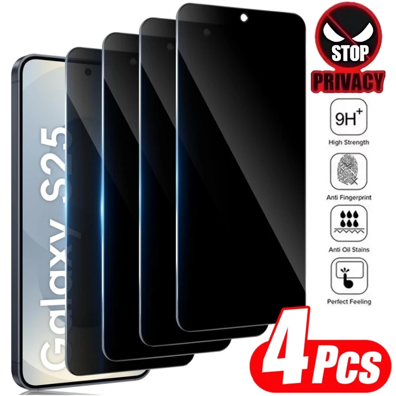4 Stück Anti-Spy-Displayschutzfolie aus gehärtetem Glas für Samsung Galaxy A14 A15 A16 A17 A24 A25 A26 A33 A34 A35 A36 A37 Sichtschutzfolie