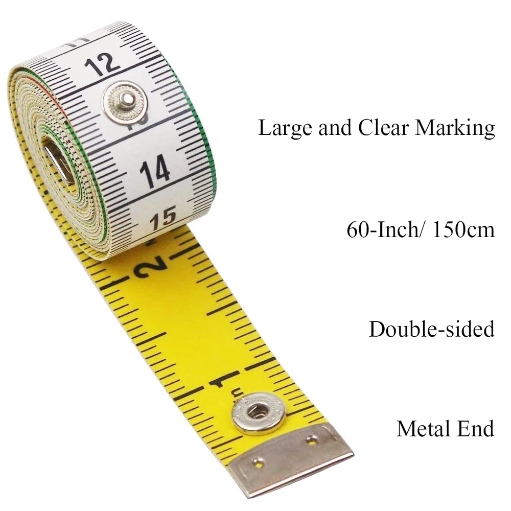 1.5m Body Measuring Tape Ruler Sewing Tailor Tape Mini Seamstress Measure Soft Flat Centimeter Tape Measure For Sewing Meter