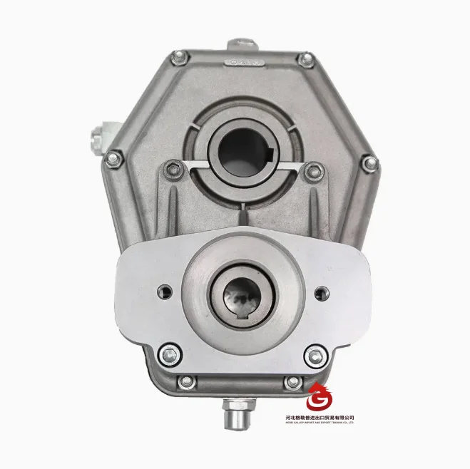 Kmt7001 Cast Iron Hydraulic Pto Gearbox Speed Increase Helical Bevel for Forest Machines with Hypoid Arrangement