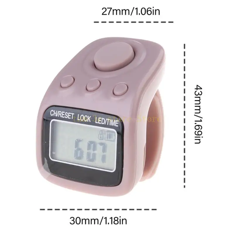 عداد تسجيل الإصبع LED، عداد التسبيح الإلكتروني الرقمي، جهاز النقر المحمول D0UA