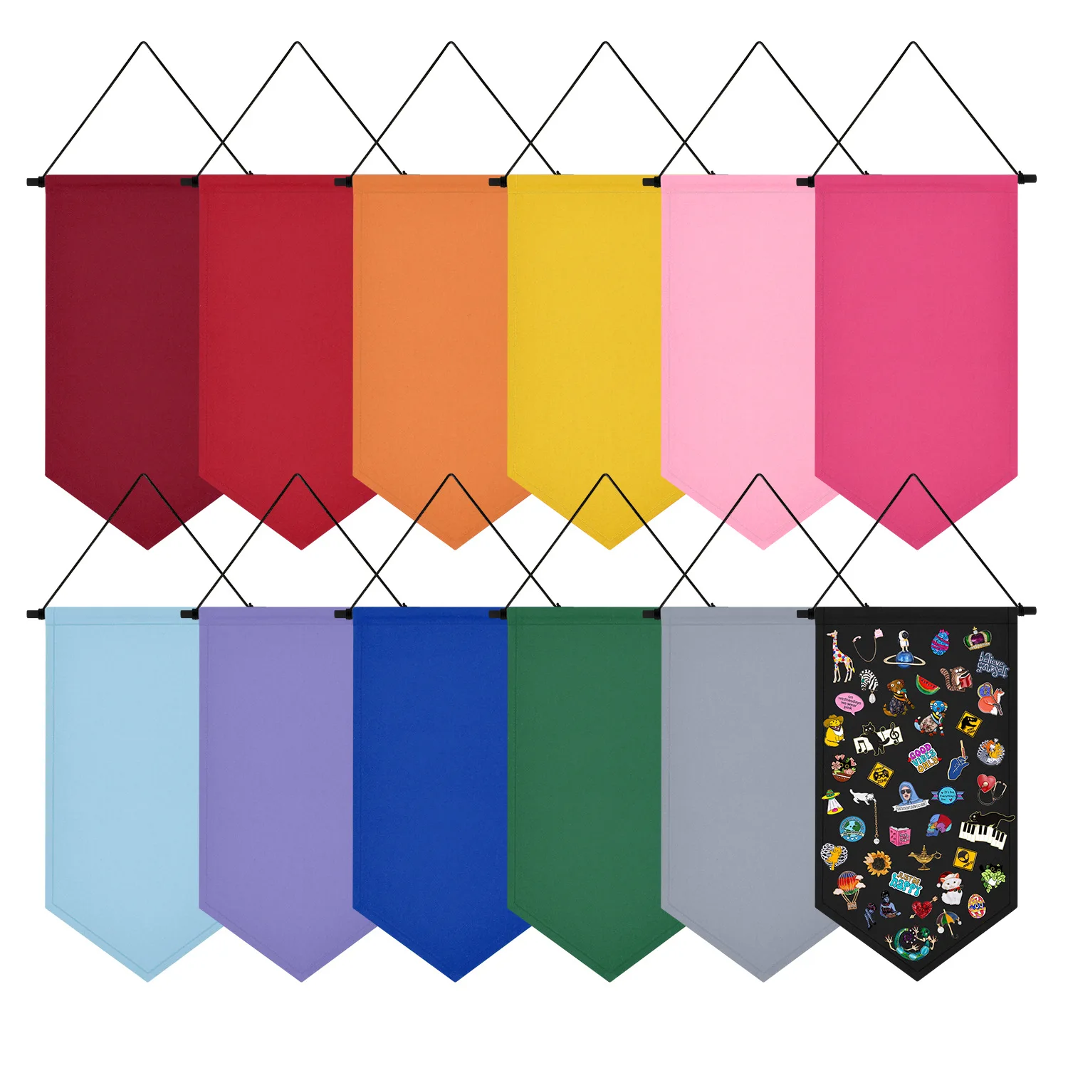 Badge Storage Cloth Collection Board Brooch Medal Display Hanging Colorful Ins Storage Hanging Cloth Long Brooch Storage Hanging