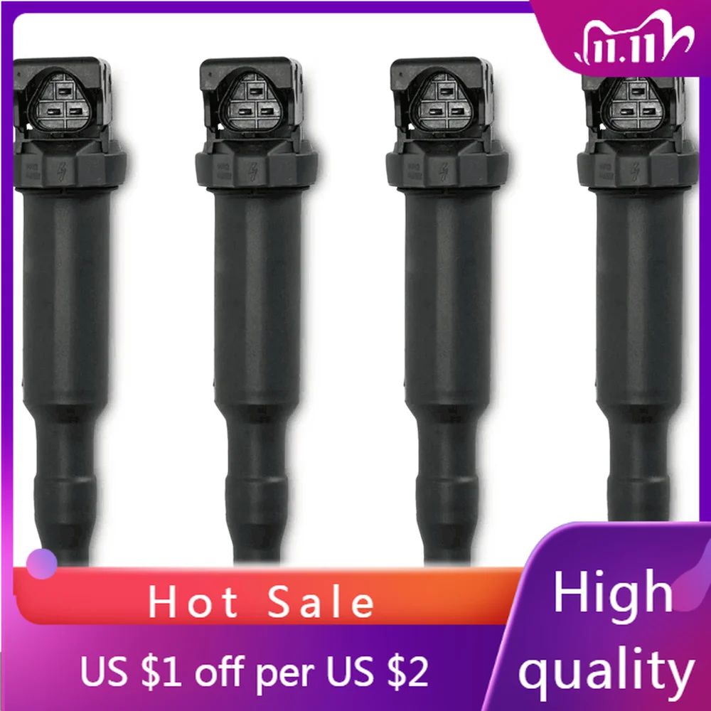 

4 Ignition Coils For BMW E60 E82 E90 E92 F10 F12 F13 135i 330i 335i 530i 550i 650i 740i 750i 12138647689