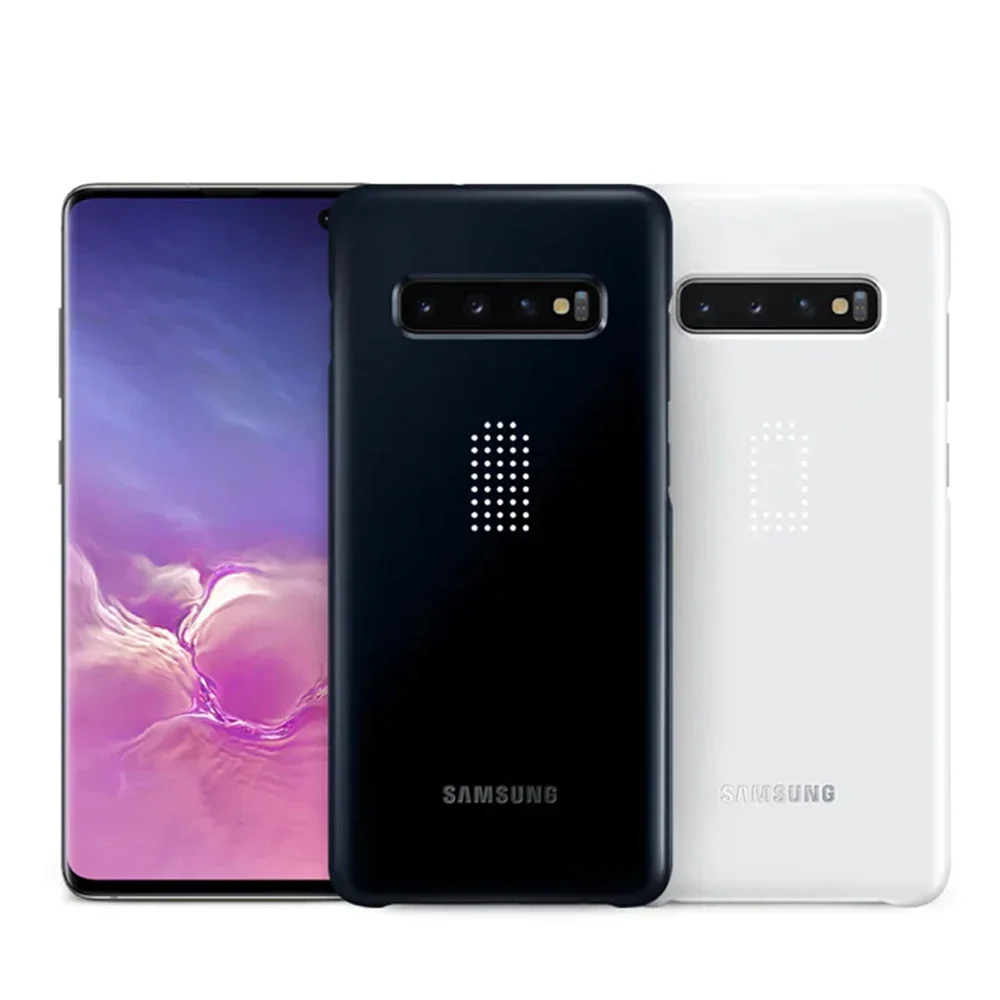 Original For Samsung LED Cover For Galaxy S10Plus S10 S10+ Protective Clear View  Cover Case SM-G9730 SM-G9750