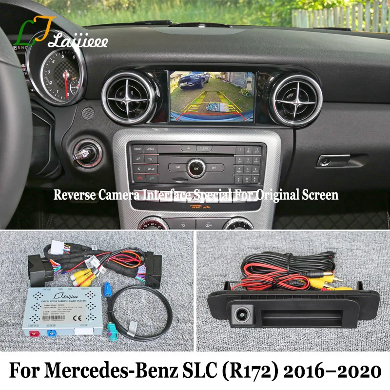 Reverse Camera For Mercedes Benz SLC Class R172 2016~2020 OEM Screen / No Coding Required HD Night Vision Rearview Backup Camera