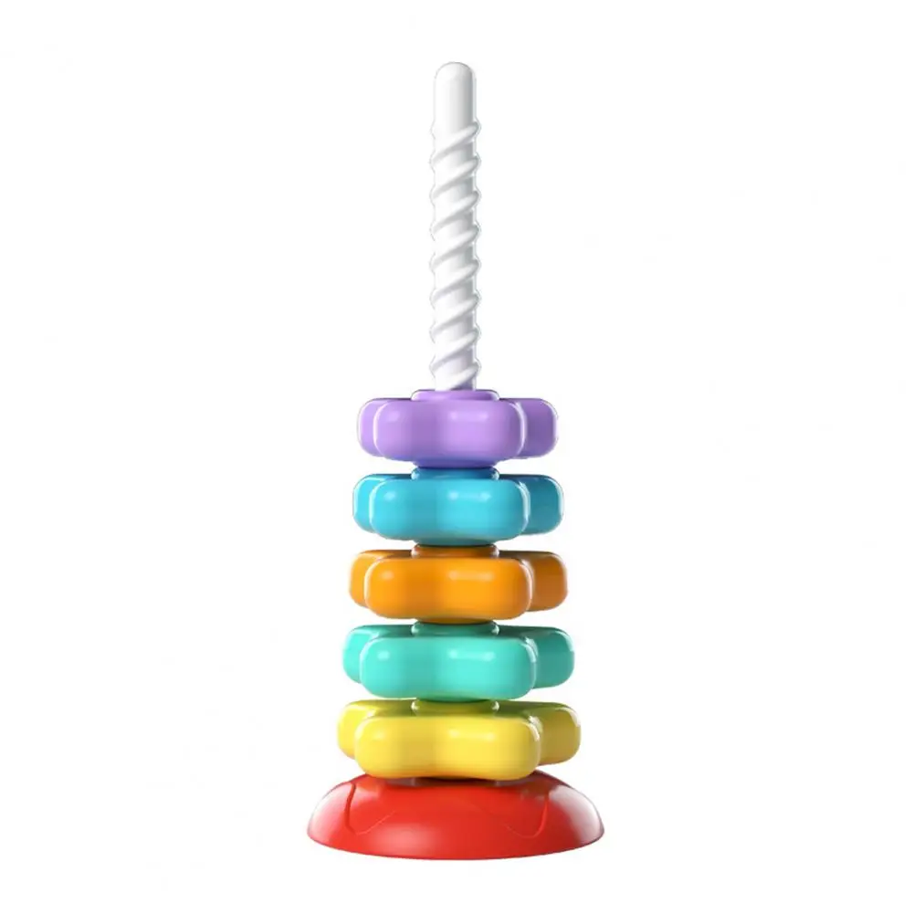 Star Stacking Spiral Tower Colorful Rotating Star Stacking Tower Educational Toy for Toddlers Fine Motor Skills for Boys