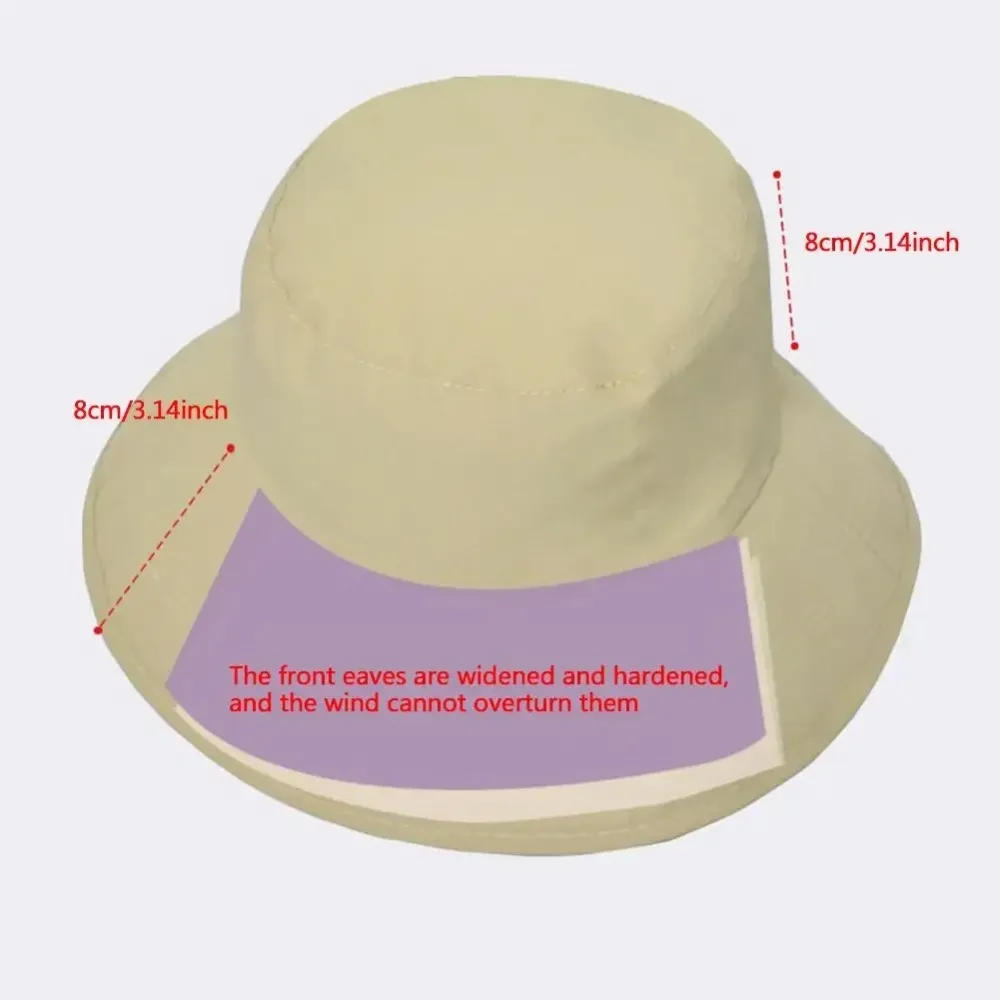 Sonnenschutz-Surfkappe für Damen und Herren, wind- und UV-beständig, Sonnenhut, Sommer, leicht, atmungsaktiv, für den Außenbereich, breite Krempe, Fischerhüte – Detail 4