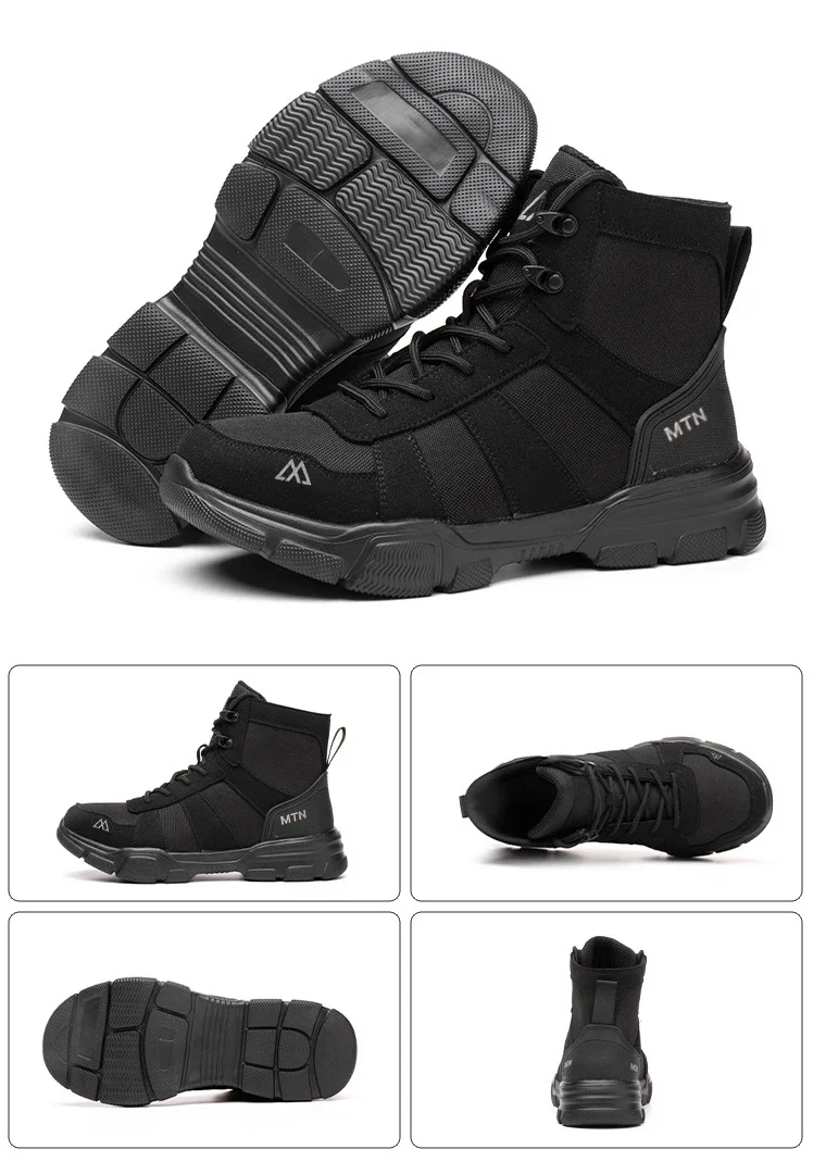 Stahlkappen-Arbeitsschuhe Unzerstörbare Sicherheitsschuhe für Männer Stoßfeste, durchtrittsichere Bergbaustiefel Modische Herren-High-Top-Stiefel Sneakers – Detail 19