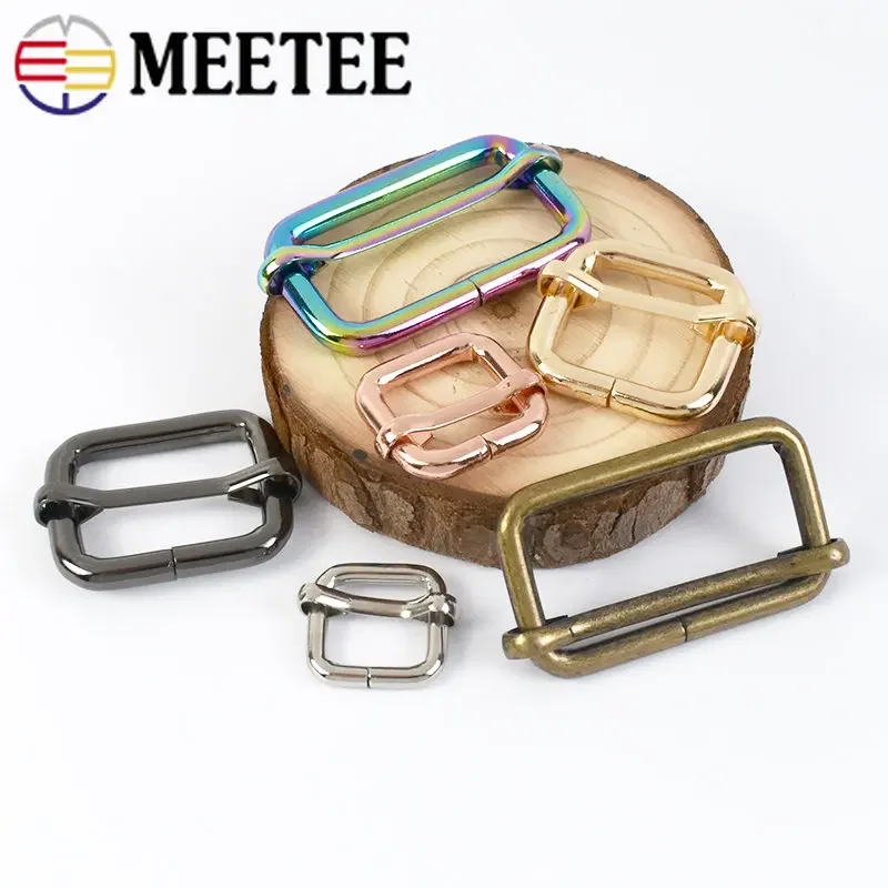 20Pcs 16-50mm borsa con fibbia per cintura in metallo Tri-glides Slides Roller Handbag Strap Pin Buckles Slider Adjuster accessori per indumenti fai