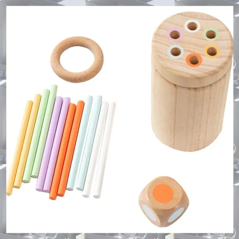 Kid Colorful Wooden Stick Balance Toy Educational Matching Fine Motor Skills Color Sorting Sensory Toys For Toddler