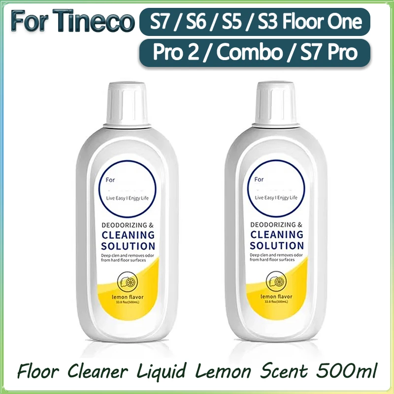 Płyn do czyszczenia podłóg do robotów sprzątających Tineco FLOOR ONE S3/ S5/Pro2/Combo/S7Pro, wszystkie serie, zapach cytrynowy, 500 ml