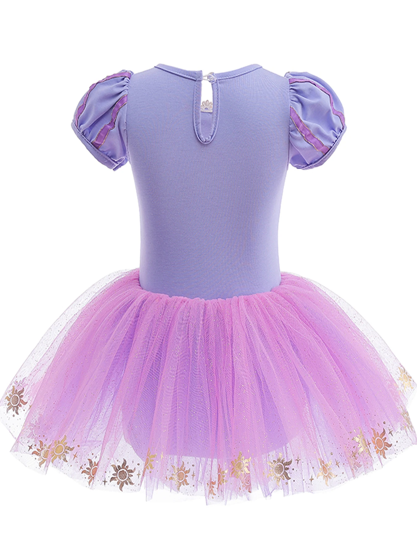 Girls Dreamy Tutu Dress Elegant Cap Sleeve Perfect for Ballet Gymnastics Practice Wear Purple Sequined Girl Clothes 100-140