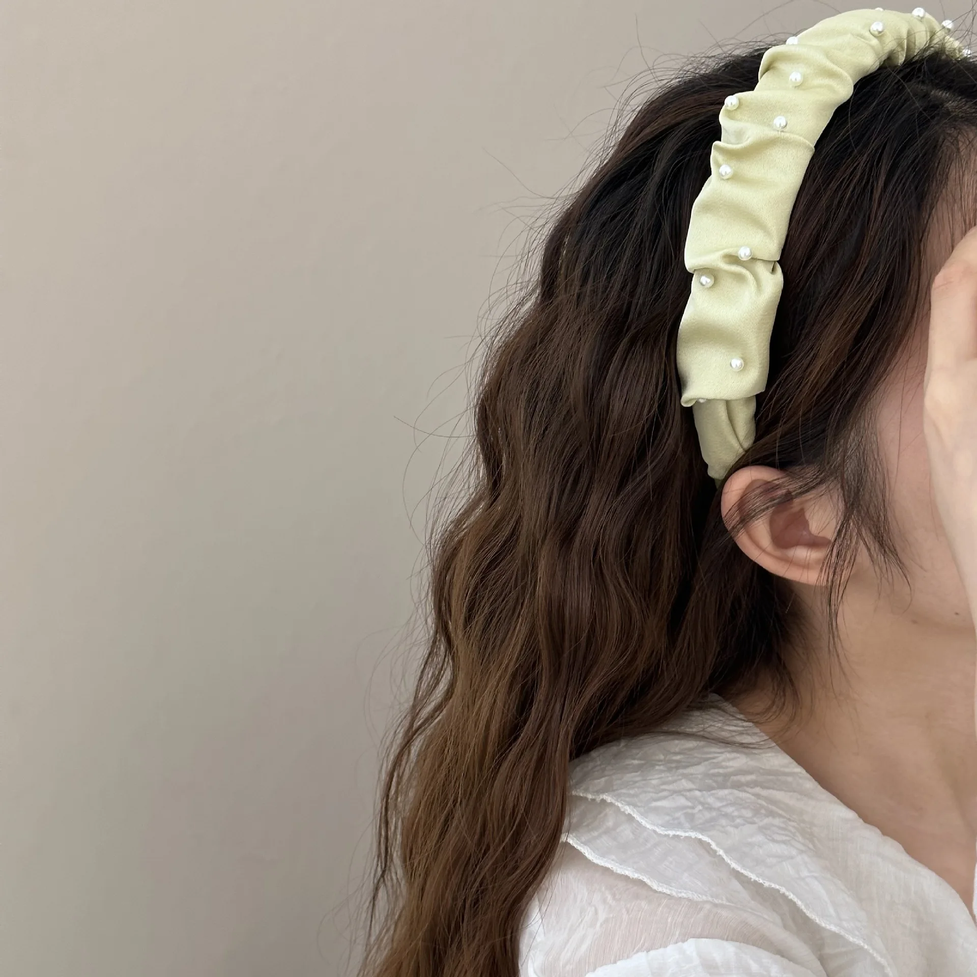 Korean hair accessories for girl women band hoop fascinators elegant Headband Designer vintage pearl 2024 fashion popular new in