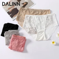 3PCS/Set Women's Panties, Lace and Real Silk Underwear, Sexy Lingerie Comfortable Female Briefs, Cozy Underpants, 2024