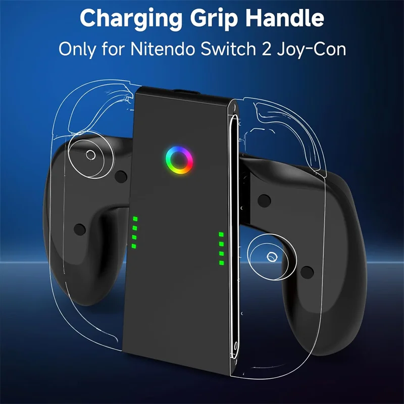 Charging Grip For Switch 2 JoyCon Multi-Function Handle Holder Type-C Charging Dock Grip Adapter For NS Switch2 Accessories