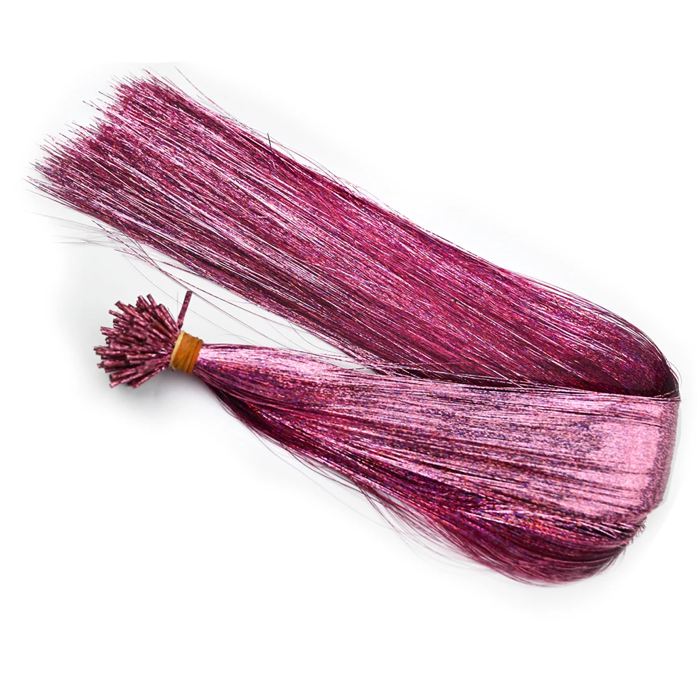 50 stks/pak I Tip Klatergoud Hair Extensions Glitter Klatergoud Haar Synthetische Fee Haarstukjes Dazzle Haaraccessoires Voor Vrouwen Party