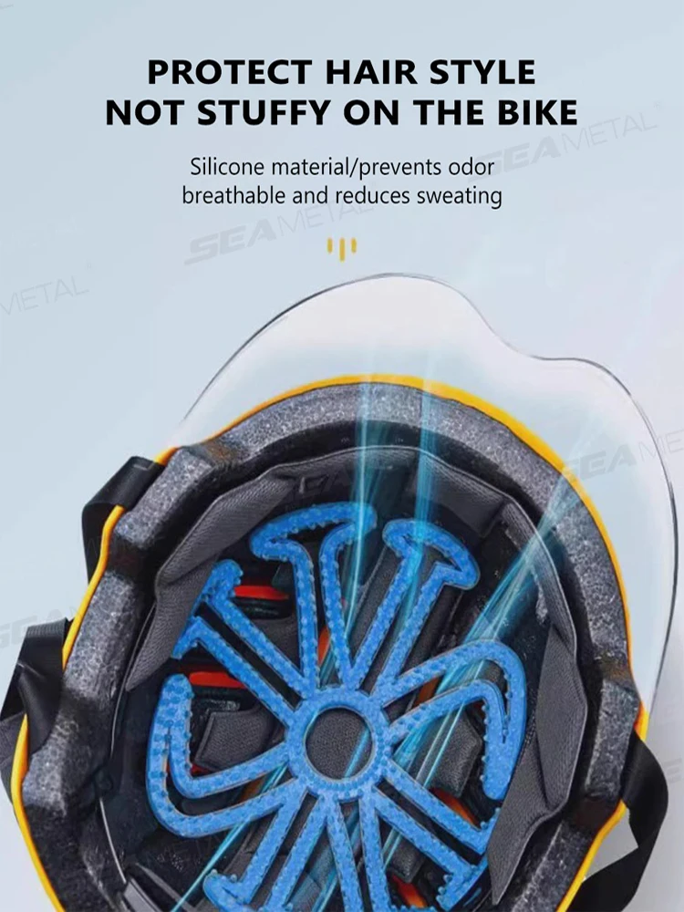 AliExpress BLALION Motorcycle Helmet Silicone Lining Flexible Deformation Resistant Cycling Helmet Lining Heat-resistant Well-ventilated
