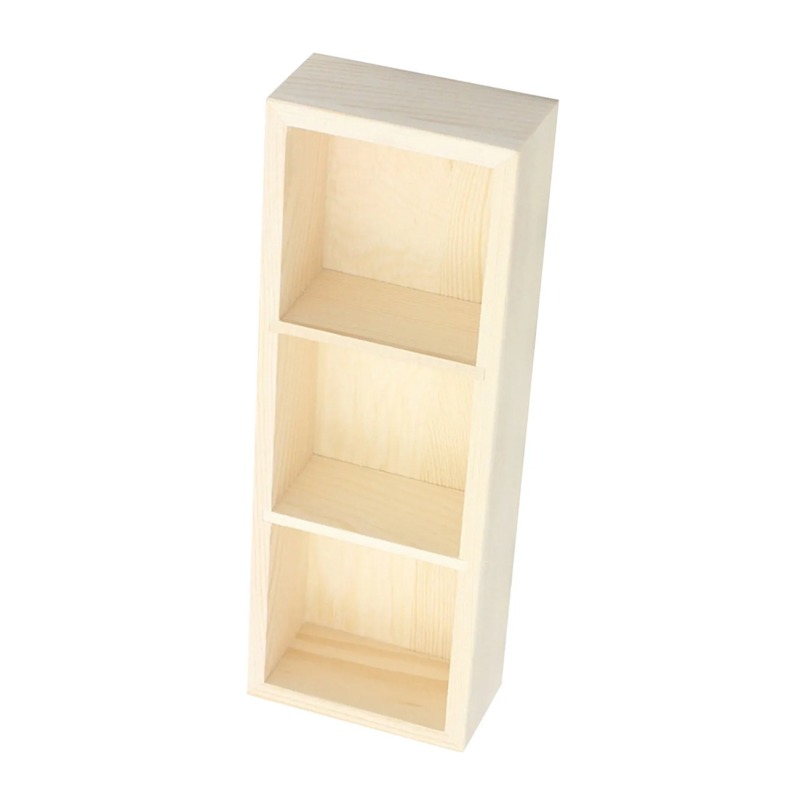 3 Section Wooden Tea Organizer Box Natural Wood Finish Tea Bag Holder for Kitchen Countertop Pantry Restaurant Office Storage
