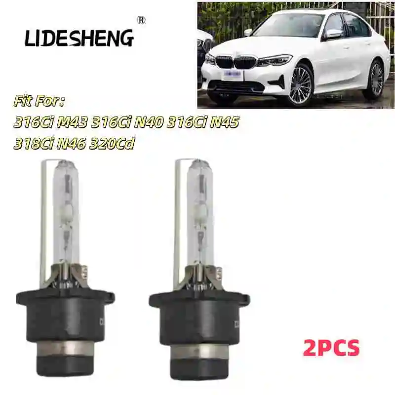 63210398155 2PCS HID XENON HEADLIGHT BULBS SET For BMW 316Ci M43 316Ci N40 316Ci N45 318Ci N46 320Cd