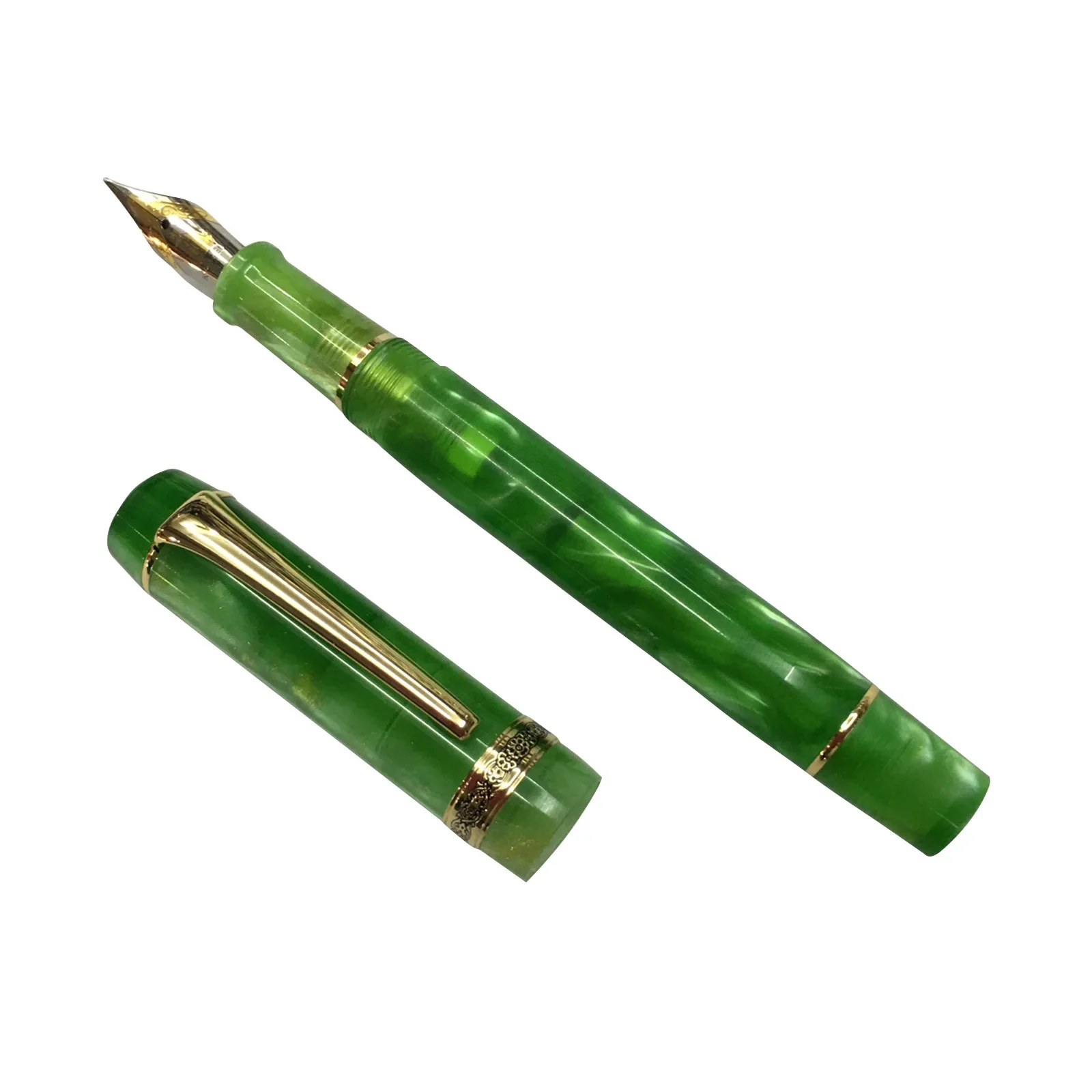 Imagem -02 - Caneta-tinteiro Celulóide Acrílica Lindas Cores Verdes Canetas de Tinta com Irídio Nib ef f m Classic Gift 316a