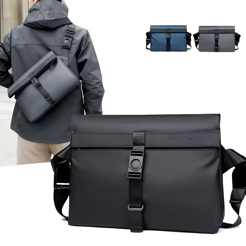 

Men Casual Messenger Bag Fashionable Square Daily Outing Commuting Adjustable Strap Shoulder Bag Multifunctional Crossbosdy Bag