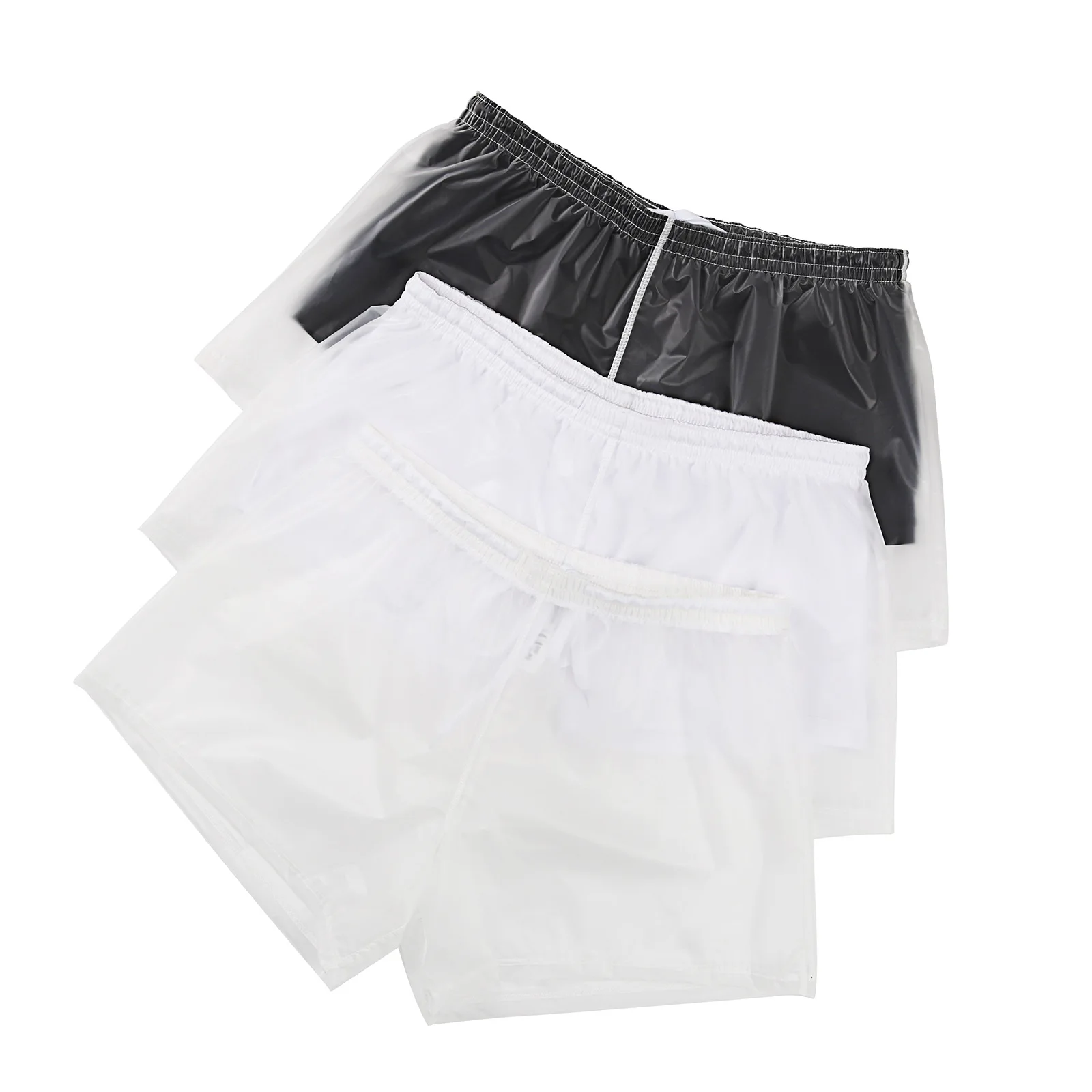 Men's sexy Underwear Transparent See-Through Boxers PVC Waterproof Men Beach Shorts Surf Beach Pants Men's swimwear