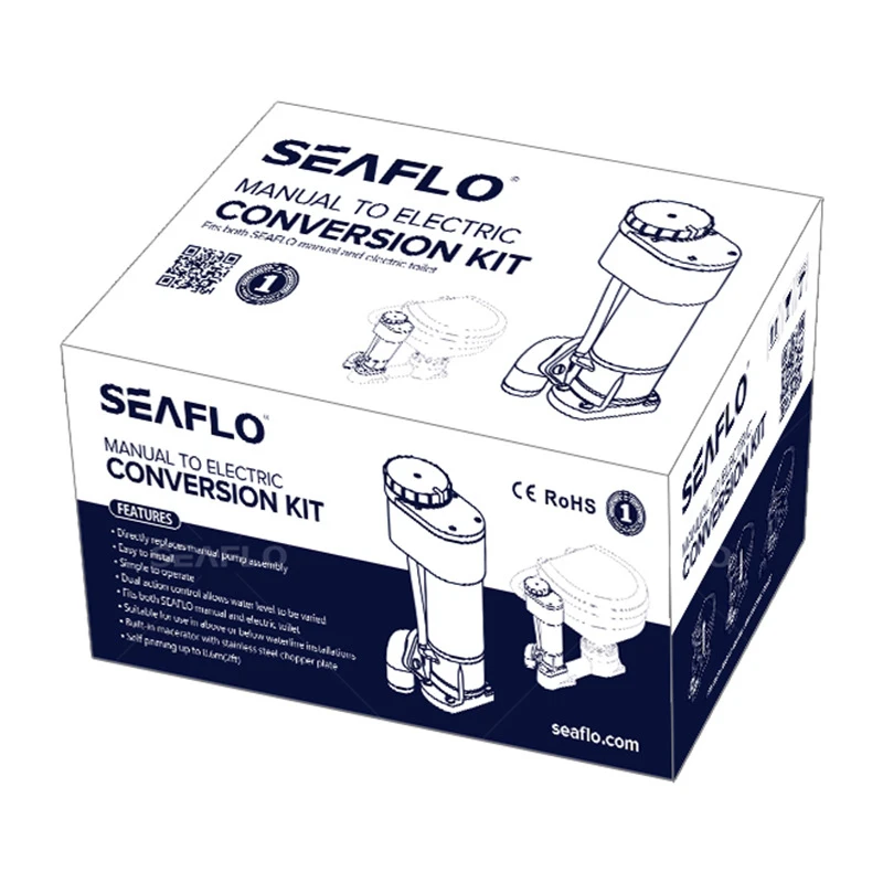 SEAFLO Rv Toilet Pump 12V/24V Toilet Sewage Pump Electric Toilet Pump For Rv Yacht Marine Toilet Accessories Toilet Flush Pump