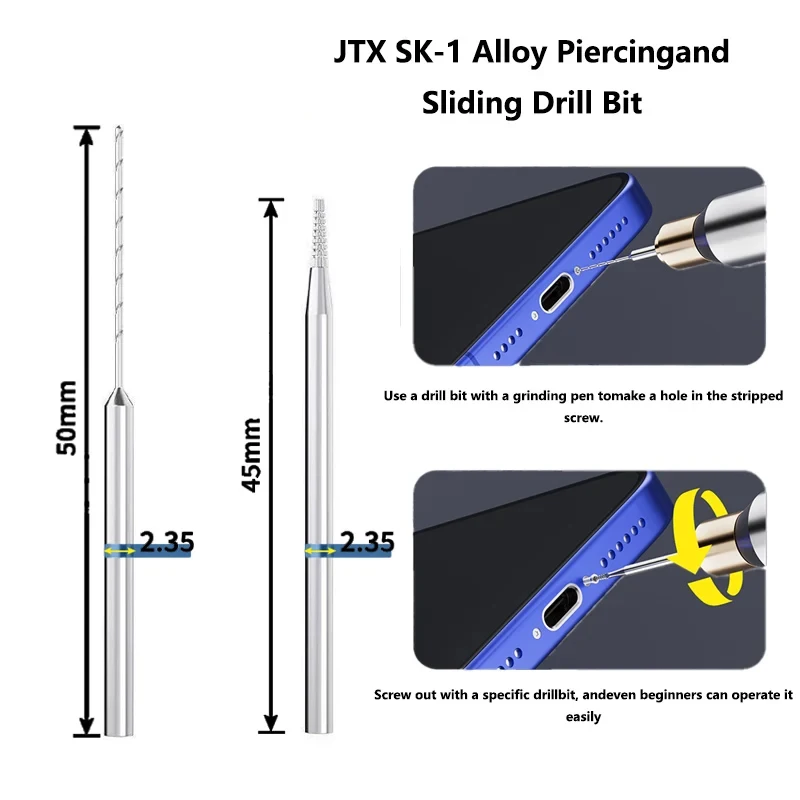 

Lanrui U8 Alloy Stripped Thread Tap Drill Bit for removing stripped screws enabling easy reverse extraction of damaged screws