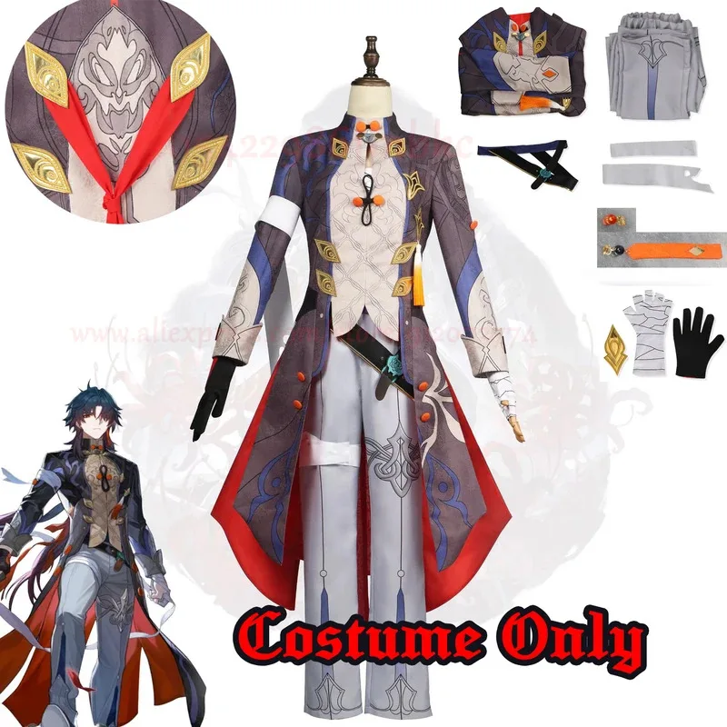 

Sky05 XS-3XL In Stock Honkai Star Rail Blade Cosplay Costume Outfit Uniform Full Set With Accessories Blade Cosplay Wig Cos99Ji*