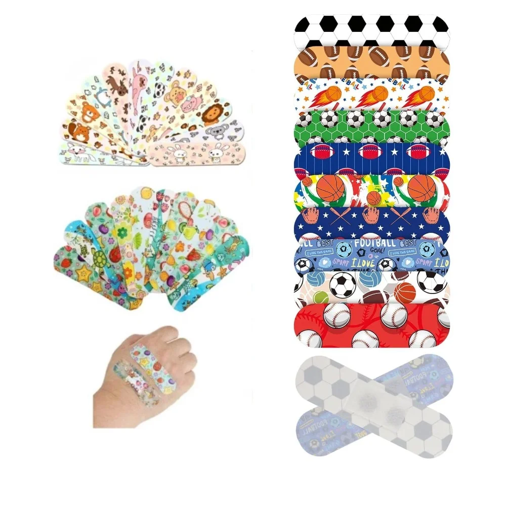 

New Hot 30/50/100pcs Cartoon Animal Pattern Waterproof Hemostasis Kids BandAid Stickers Ideal for Children's Adhesive Bandage