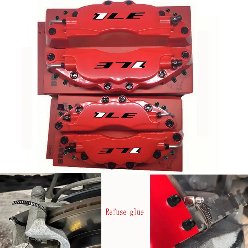 

4Pcs Fixing By Screws ABS Plastic Brake Caliper Cover 1LE Logo Car Styling Car Accessiries For BMW Mercedes Benz Audi VW Honda