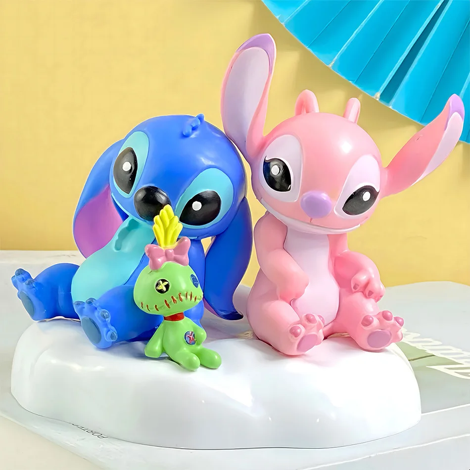 ฟิกเกอร์อนิเมะ สติทช์ ของเล่นตกแต่ง โมเดลพีวีซี ฟิกเกอร์สติทช์ ตุ๊กตาการ์ตูนสำหรับเด็กชายและเด็กหญิง ของสะสมเด็ก ของขวัญวันเกิด