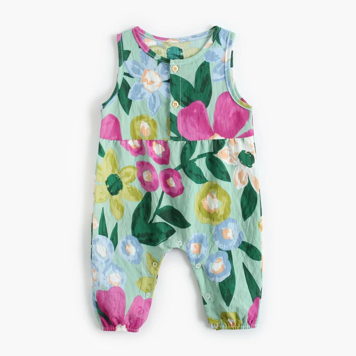 

Flowers Baby Girls Bodysuits Sleeveless Summer Baby Bodysuit Cotton Baby Clothing for Newborn