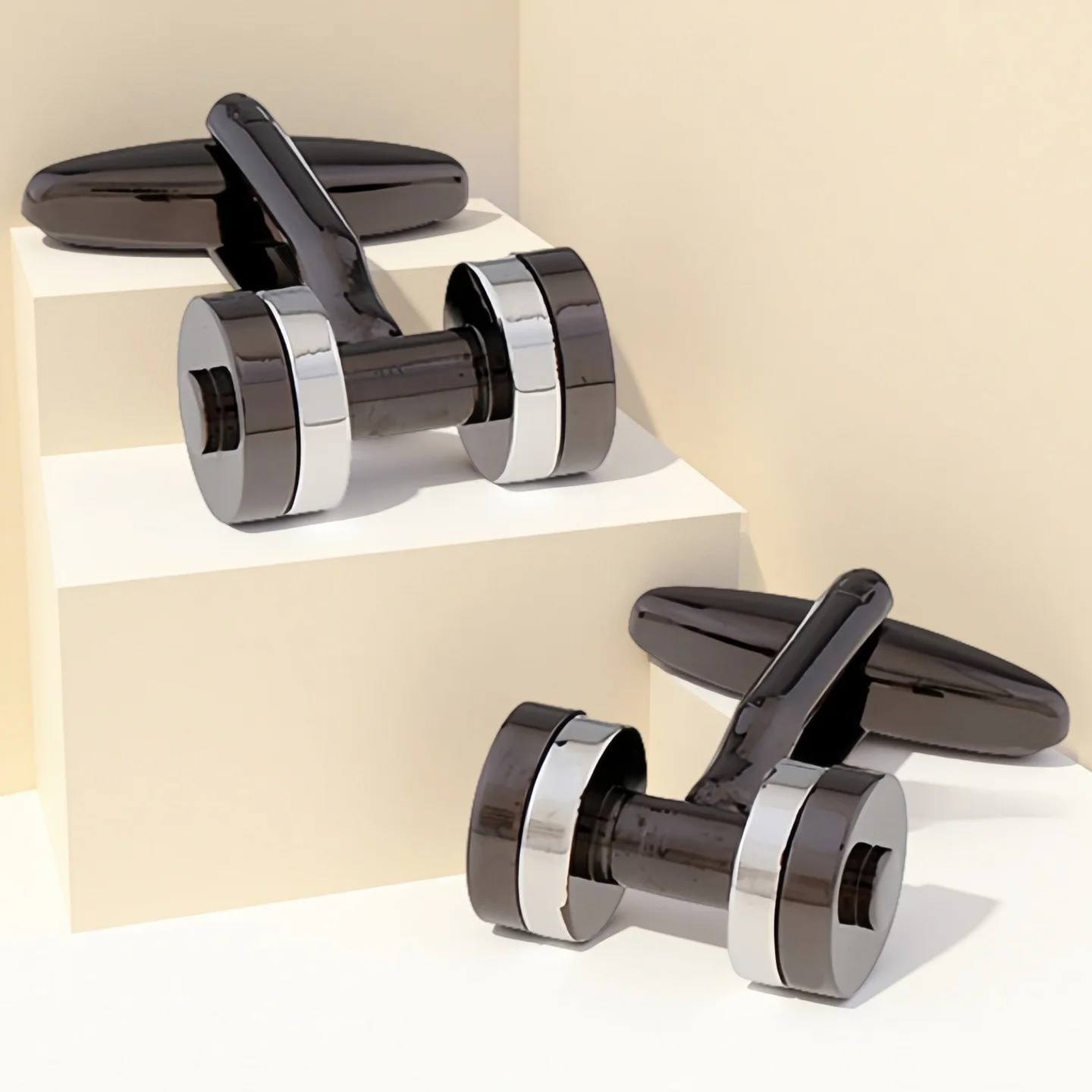 Annlyy Fashion Chess Football Basketball Dart Dumbbell Mens Cufflinks Cuff Links