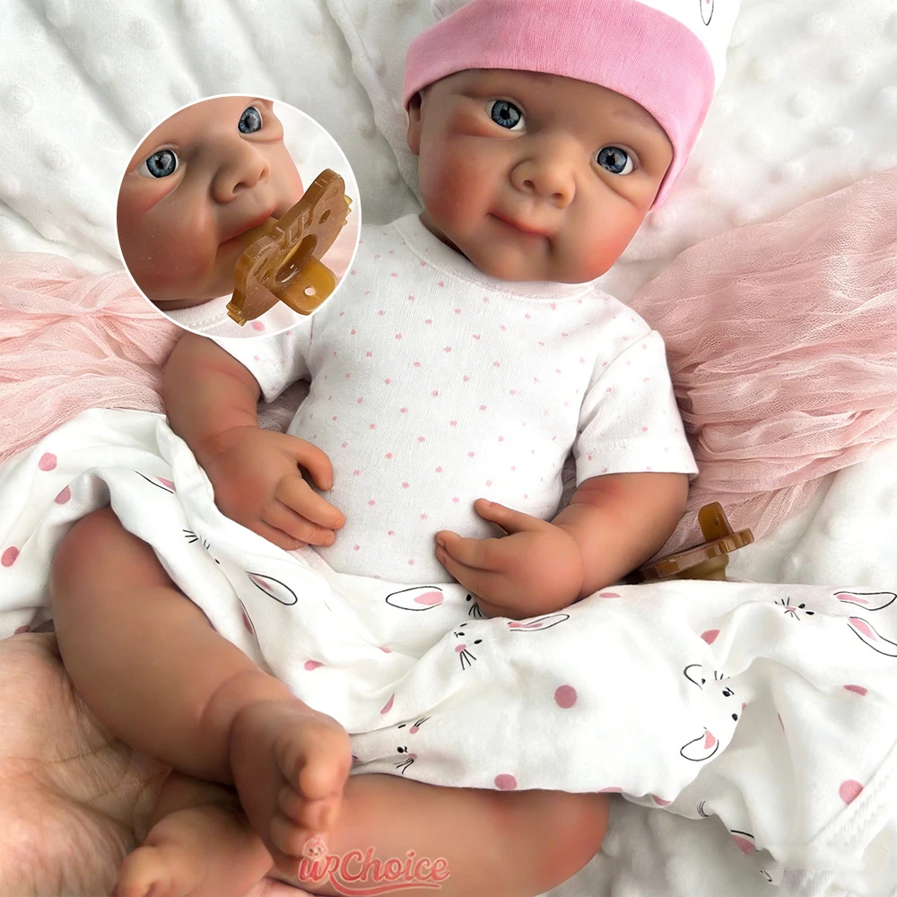 Can Open Mouth Bettie Realistic Full Body Silicone Reborn Baby Girl 20 Inch Anatomically Correct Newborn Doll for Alzheimer's