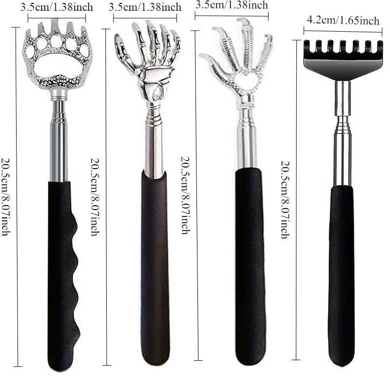 Random 2pcs, Random Colors, Random Patterns, Retractable Back Scratcher, Back Massager, Birthday Gift for Men, Women, and Teens
