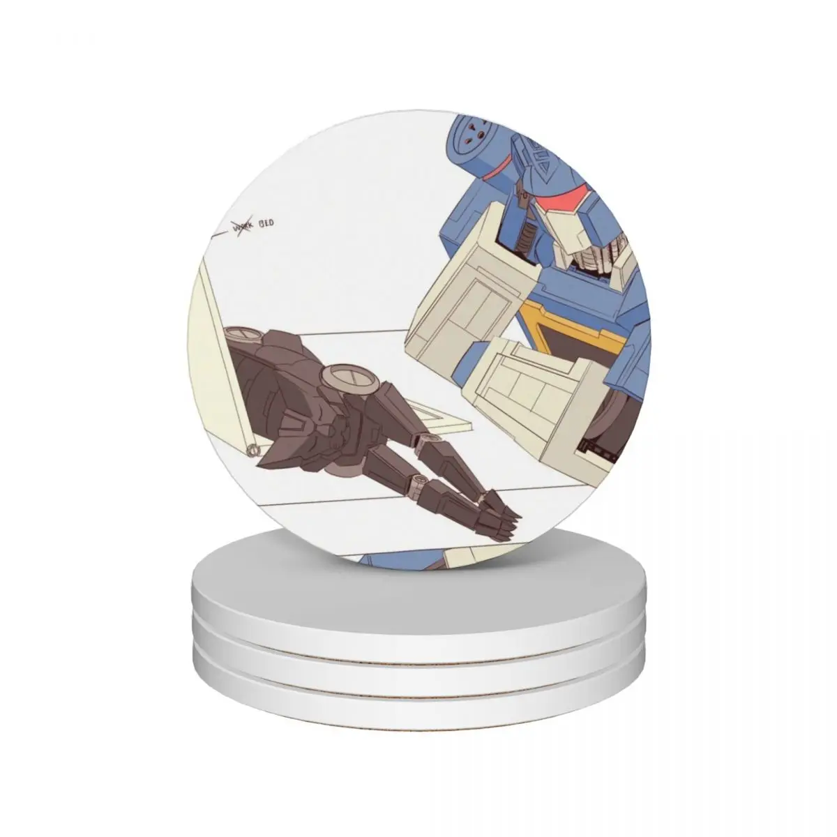 

Soundwave and ravage Ceramic Coasters (Set of 4) cute cup Cup mat Coasters