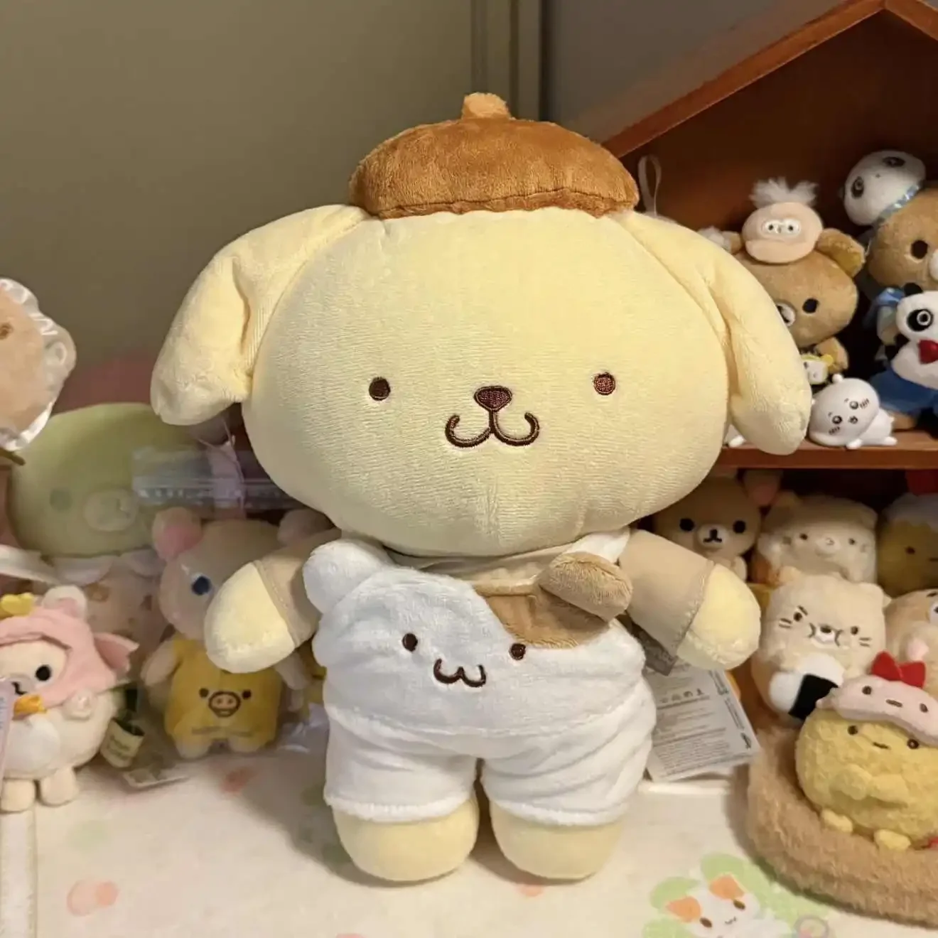 

25cm Lovely Dressed Pom Pom Purin Plush Toy Kawaii Anime Japanese Style Stuffed Dog Doll Cute Home Decor Xmas Gifts Girl