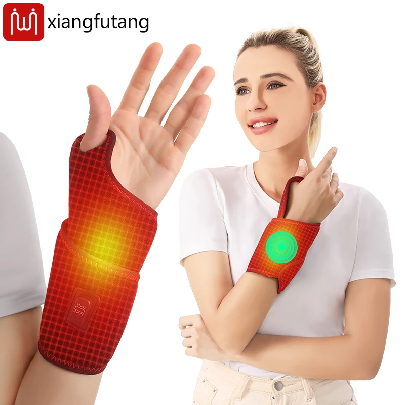 

Heated Wrist Massager Brace,3-Gear Vibration & Timer,For Sports Recovery,Relieves Joint Pain, for Sports Fans & Office Workers
