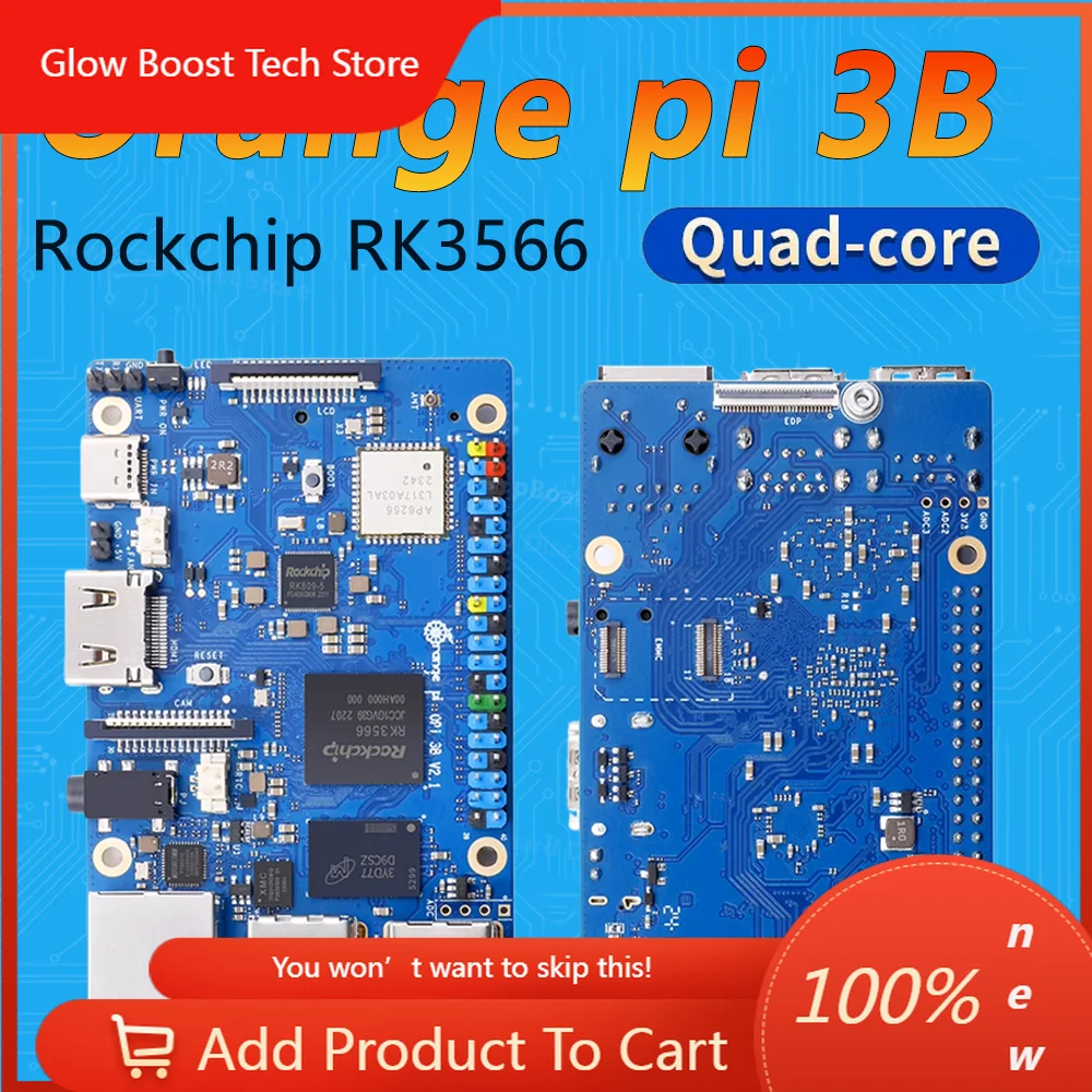 

Одноплатный компьютер NYOrange Pi 3B с 2/4/8 ГБ ОЗУ, чип RK3566 до 1,8 ГГц, Wi-Fi/BT, плата для разработки, Orange Pi 3 Model B, новинка