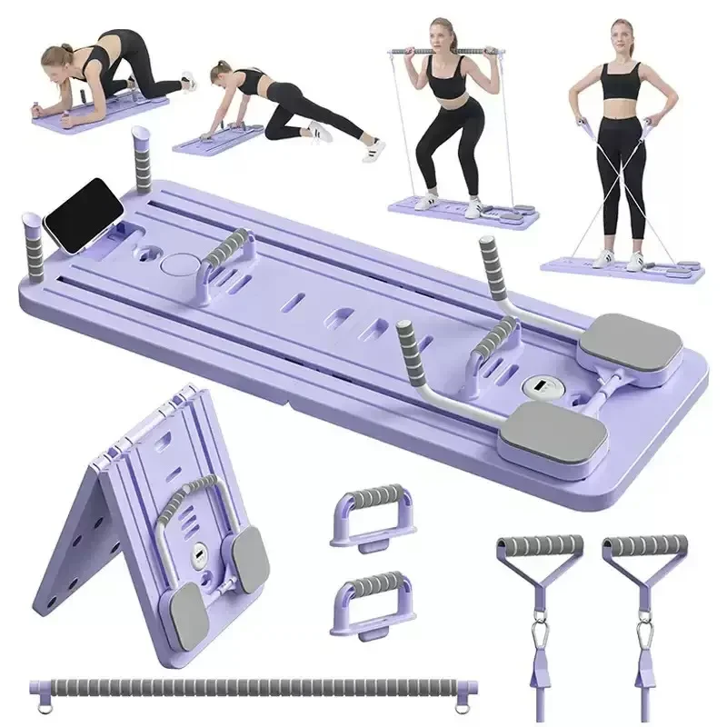 Foldable Multifunctional Pilates Reformer Board Portable Full Body Workout Equipment For Pilates Studio