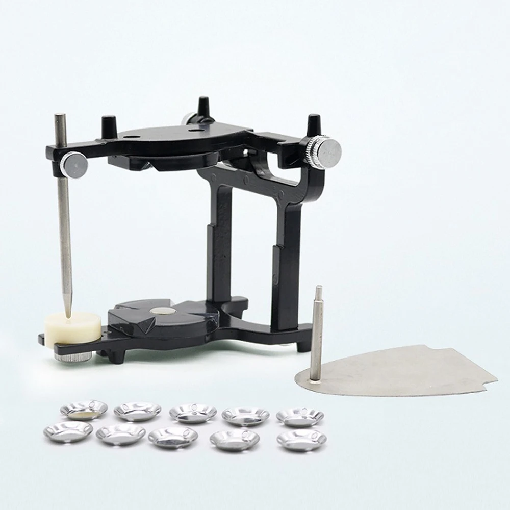 1 set Dental Mounting Pre-cast Models Adjustable Denture Magnet Articulator for Dental Lab Anatomical Denture