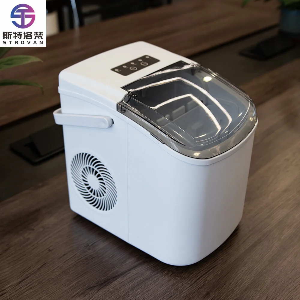 Automatic Smart Ice Maker 20kg/24h Adjustable Ice Cube Size, Fast Cooling Ice Machine for Commercial & Home Use