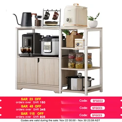 Coffee Corner Coffee Cabinet Kitchen Cabinet  Multi-Function Sideboard Landing Microwave Oven Shelf Household Space-Saving