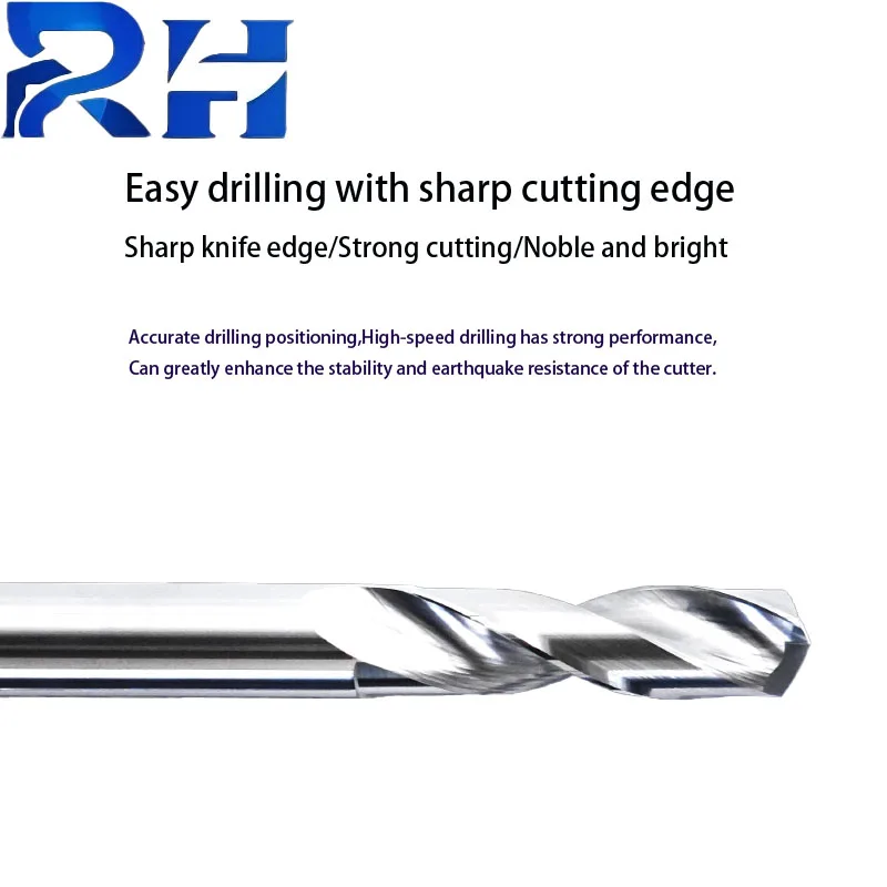 Ultra-Hard Solid Carbide With Straight Shank Drill For Aluminum Imported Twist Drill For Aluminum Lengthened Nc Tool