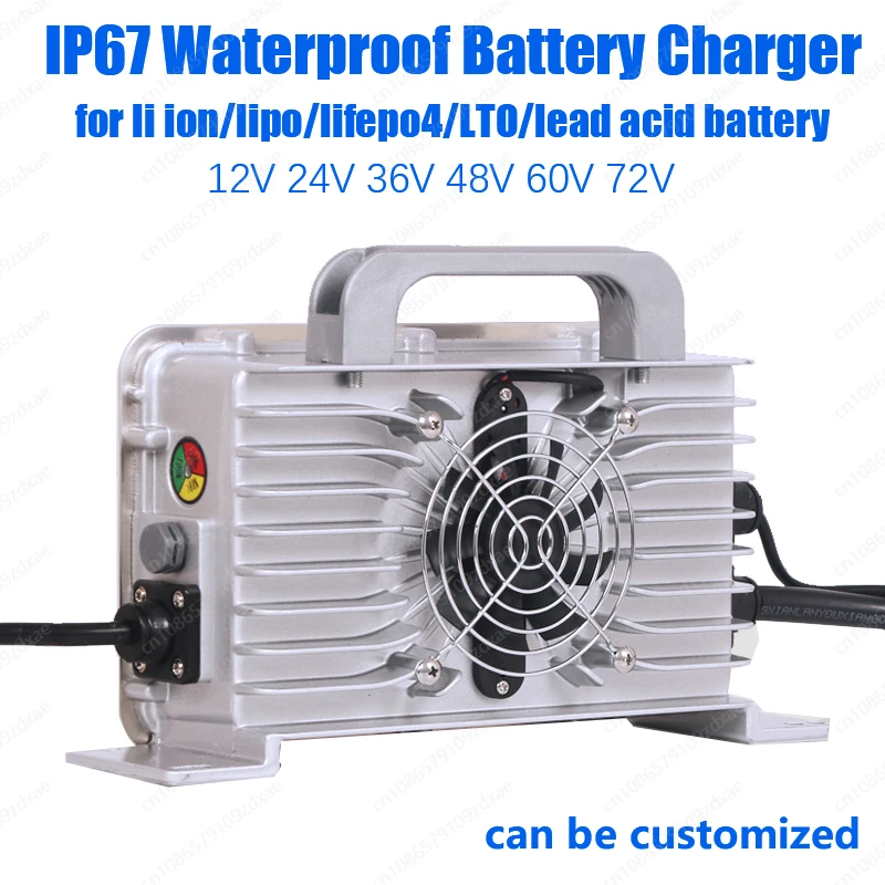 IP67 waterproof 48V 30A 35A charger 54.6V 25A 58.4V 58.8v 50.4V Smart Charger for lithium ion battery lifepo4 LTO li ion polymer