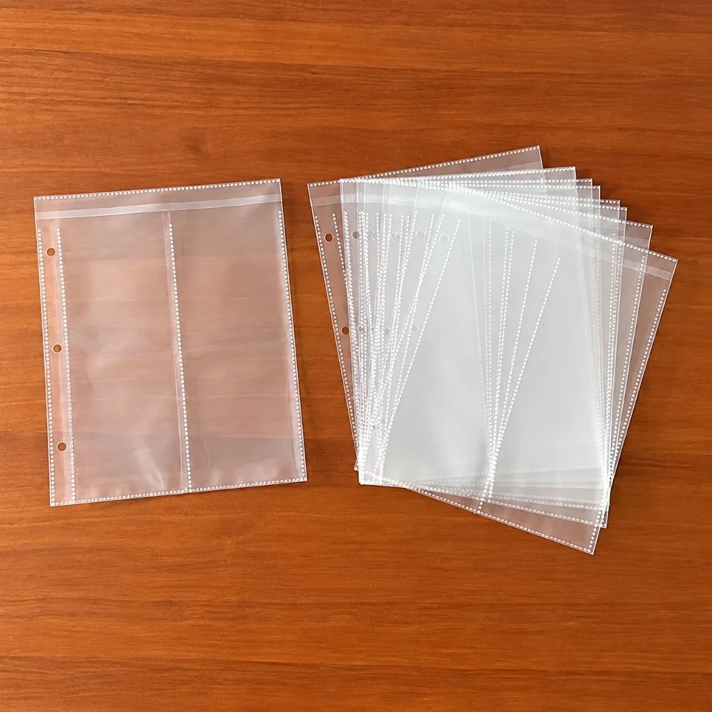 Dust Proof 3 Ring Card Sleeves A5 Size Multi-Pockets Photo Pocket Binder Insert Photo Organizer