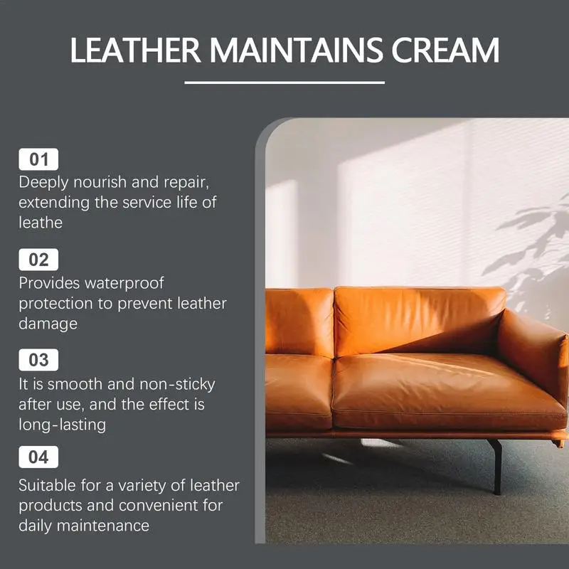 Leather Repair Cream Furniture Sofa Leather Repair Recoloring Balm Scratch Remover Car Leather Repair Paint Gel Leather