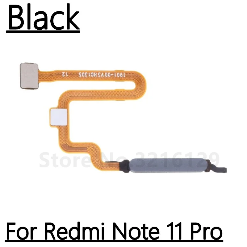 100% Original For Xiaomi Redmi Note 11 Pro 4G 5G Fingerprint Sensor Home Return Key Menu Button Flex Ribbon Cable