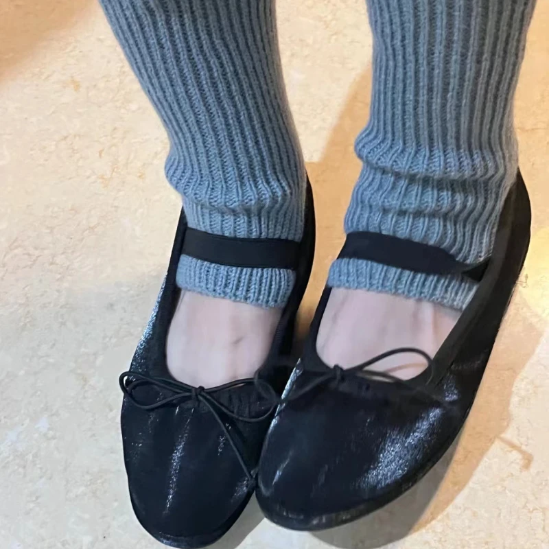 Elegant Velvet Ballet Flats Shoes Women Bow Tie Soft Casual Streetwear Ladies Shoes Female Slip on Mary Jane Shoes Loafers New