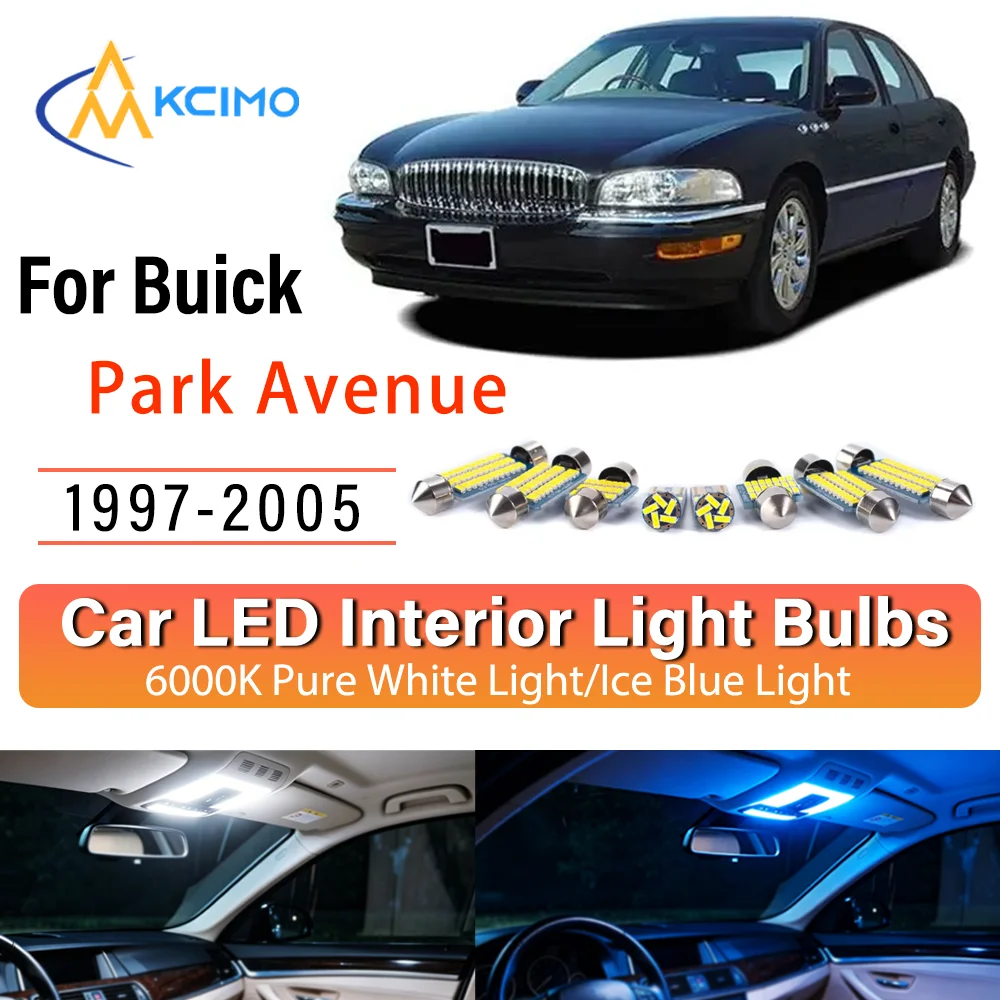 For Buick	Park Avenue 1997-2005 Wire-Free Steady Illuminating LED Car Interior Bulb Refit Pack Direct Fit Overhead Reading Cargo